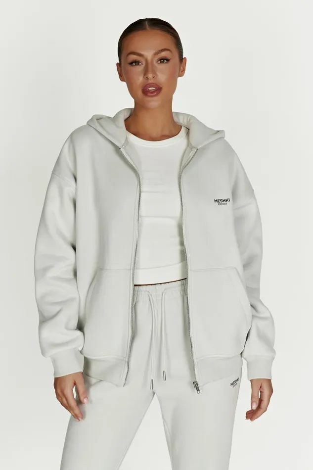 Meshki Sweaters and Hoodies Women Corrie Unisex Zip Through Hoodie 8211 Smoke Grey Smokegrey Meshki Sweaters and Hoodies Women Corrie Unisex Zip Through Hoodie 8211 Smoke Grey Smokegrey