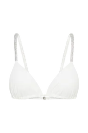 Meshki Swimwear Women Finley Diamante Band Recycled Bikini Top 8211 White White Meshki Swimwear Women Finley Diamante Band Recycled Bikini Top 8211 White White
