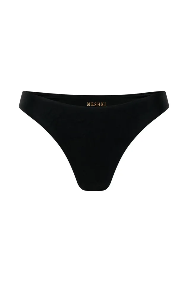 Meshki Swimwear Women Rosie Recycled Nylon Cheeky Cut Bikini Bottoms 8211 Black Black