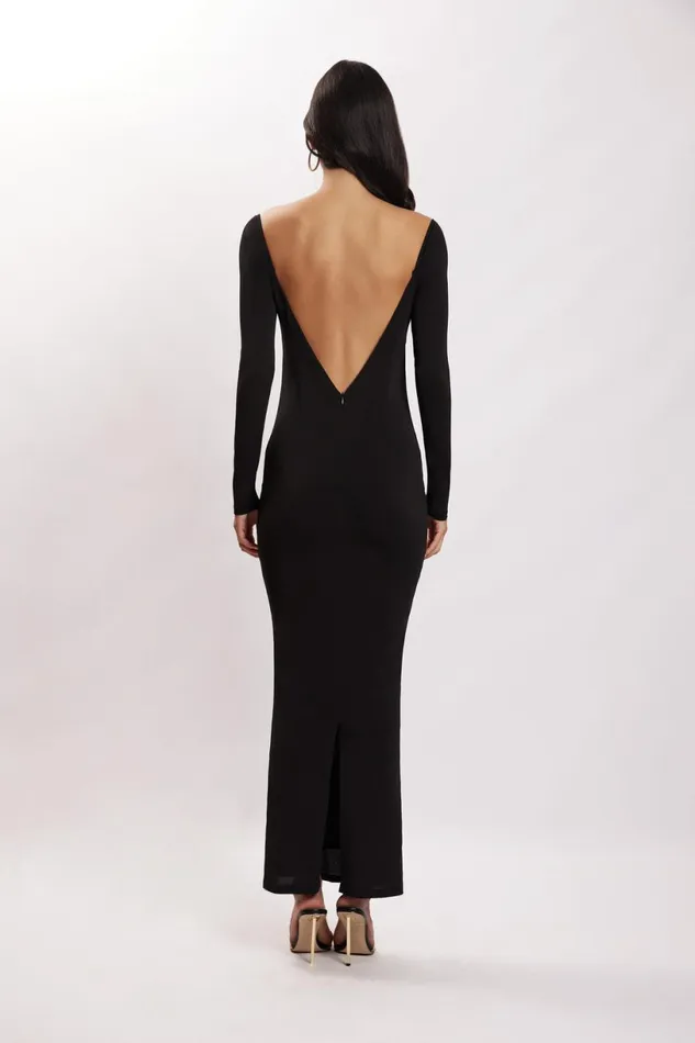 Meshki Wedding Guests Women Ashleigh Cut Out Bandeau Maxi Dress 8211 Black Black