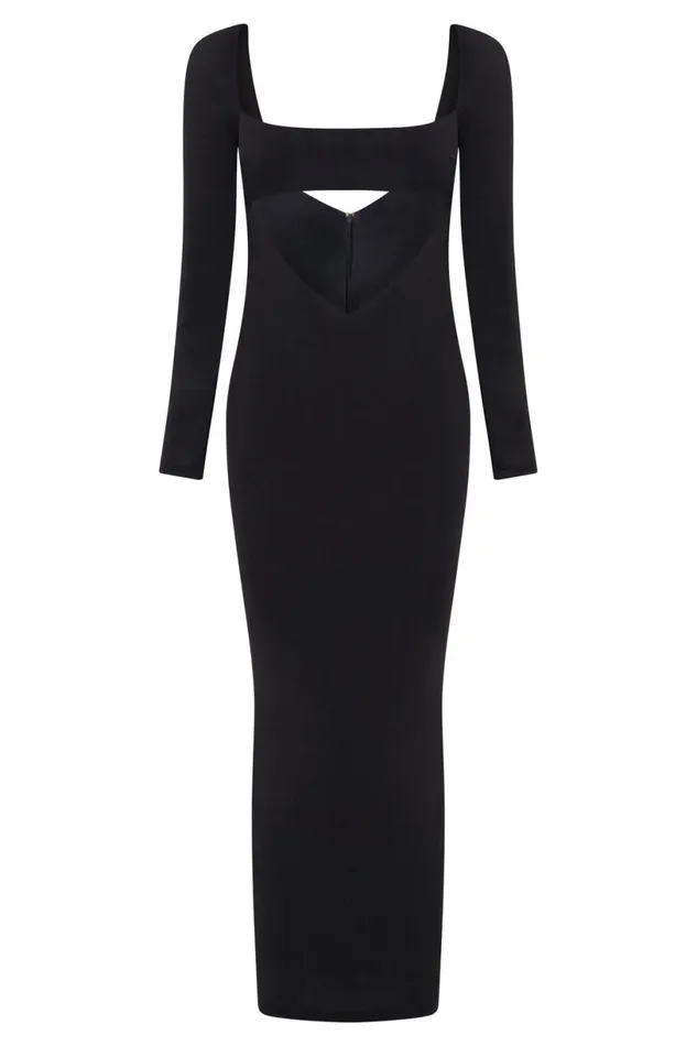Meshki Wedding Guests Women Ashleigh Cut Out Bandeau Maxi Dress 8211 Black Black