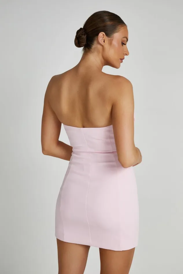 Meshki Wedding Guests Women Brooks Rose Mini Dress 8211 Blush Pink Blushpink