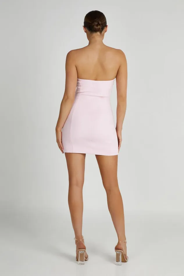 Meshki Wedding Guests Women Brooks Rose Mini Dress 8211 Blush Pink Blushpink