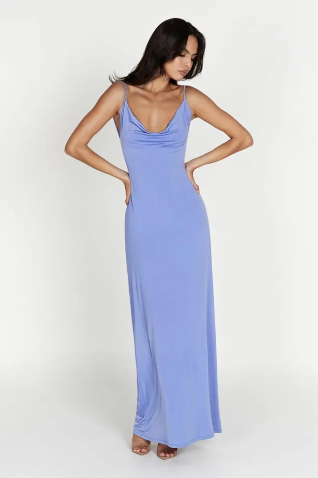 Meshki Wedding Guests Women Darcy Cowl Maxi Dress With Low Back 8211 Lavender Lavender
