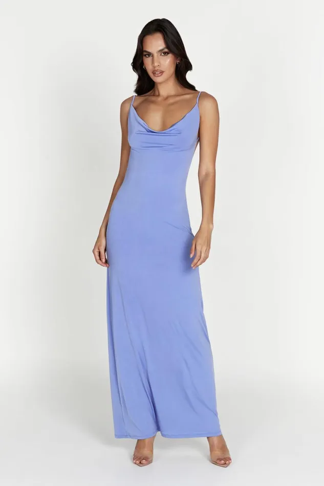 Meshki Wedding Guests Women Darcy Cowl Maxi Dress With Low Back 8211 Lavender Lavender