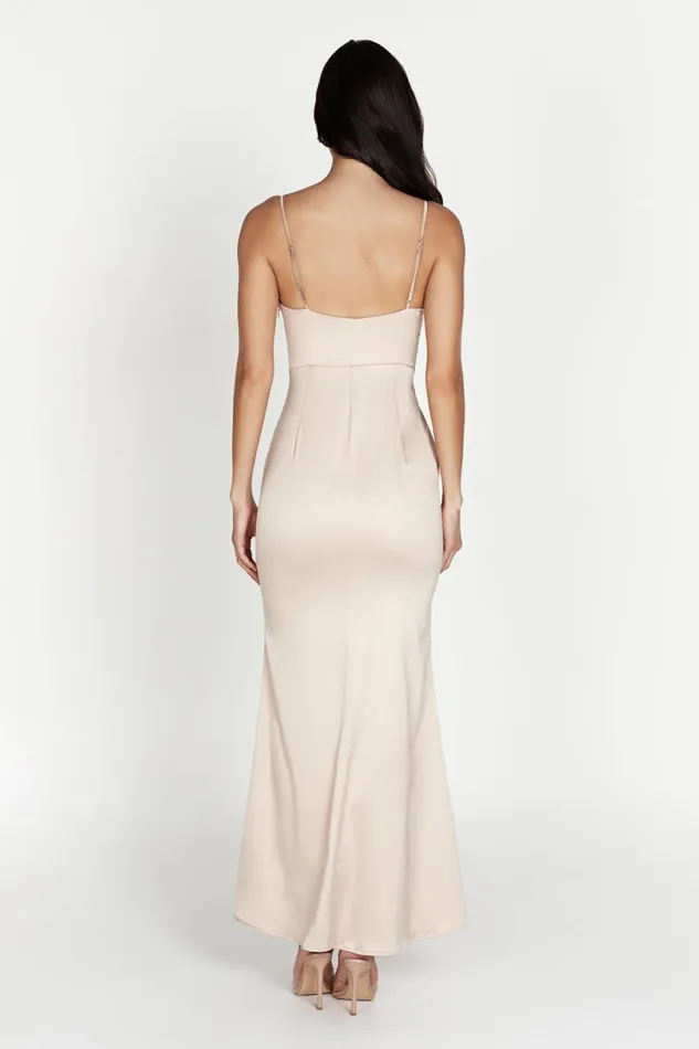 Meshki Wedding Guests Women Desirie Corset Maxi Dress 8211 Champagne Champagne