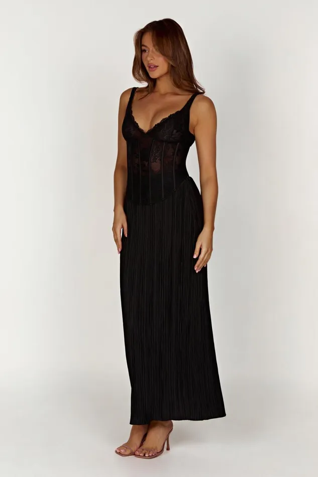 Meshki Wedding Guests Women Elsie Lace Bustier Top 8211 Black Black