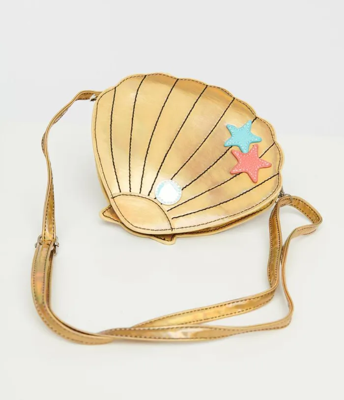 Metallic Gold Sea Shell Crossbody Bag Accessories Unique Vintage Novelty Bags Metallic Gold Sea Shell Crossbody Bag Accessories Unique Vintage Novelty Bags