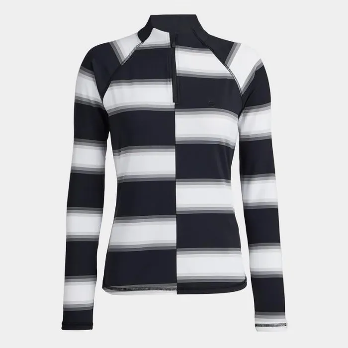 Mid Layers Women GFORE OFFSET GRADIENT STRIPE TECH QUARTER ZIP PULLOVER Onyx Mid Layers Women GFORE OFFSET GRADIENT STRIPE TECH QUARTER ZIP PULLOVER Onyx