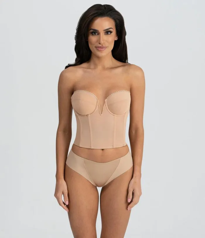 Mocha VWire Backless Strapless Valerie Bridal Bra Accessories Unique Vintage Lingerie and Shapewear