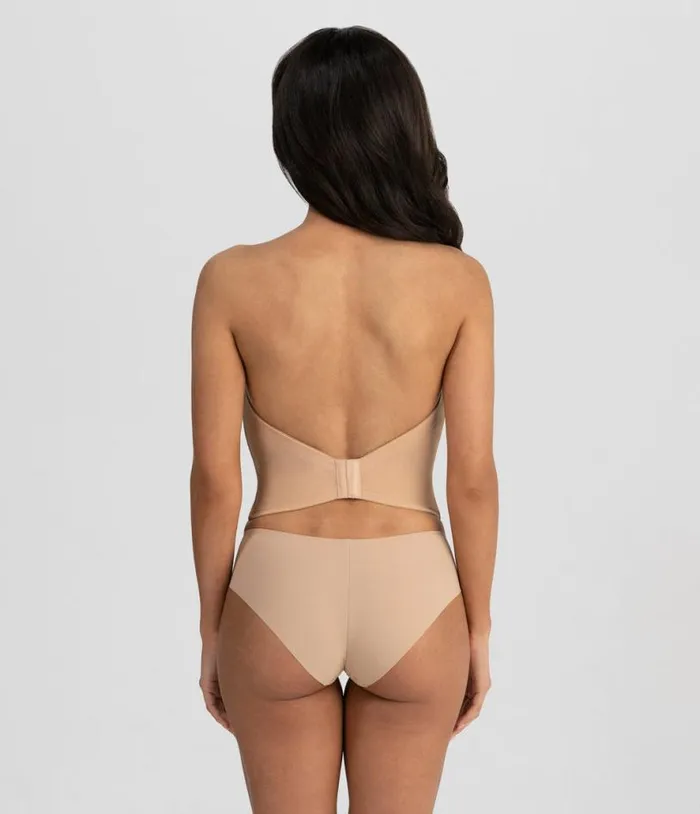 Mocha VWire Backless Strapless Valerie Bridal Bra Accessories Unique Vintage Lingerie and Shapewear