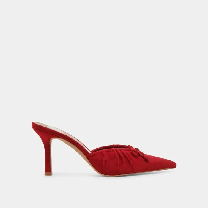Mules and Clogs Shop Dolce Vita Kairi Heels Crimson Suede Crimson Suede