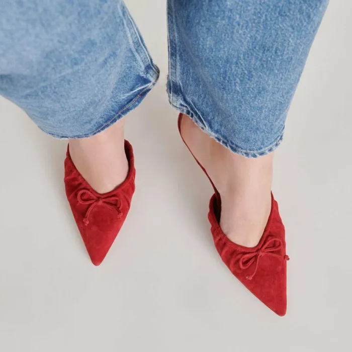 Mules and Clogs Shop Dolce Vita Kairi Heels Crimson Suede Crimson Suede