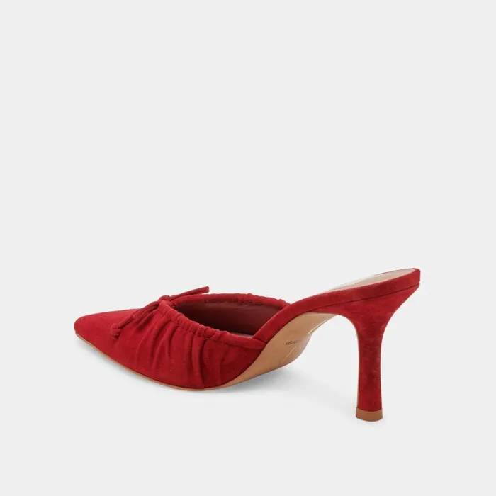 Mules and Clogs Shop Dolce Vita Kairi Heels Crimson Suede Crimson Suede