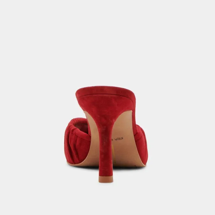 Mules and Clogs Shop Dolce Vita Kairi Heels Crimson Suede Crimson Suede