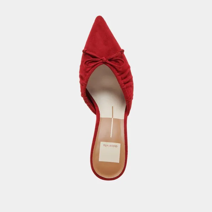 Mules and Clogs Shop Dolce Vita Kairi Heels Crimson Suede Crimson Suede