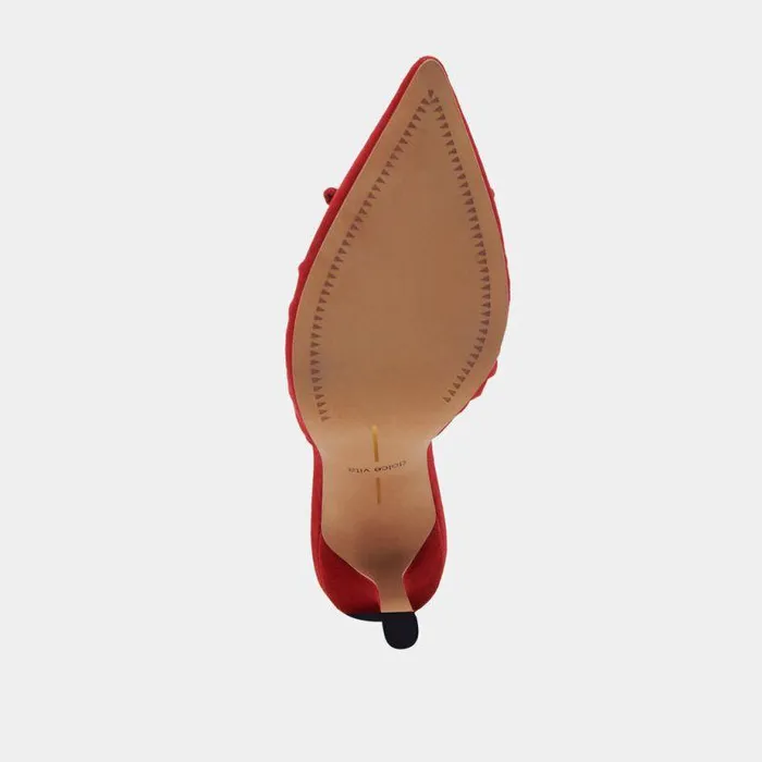 Mules and Clogs Shop Dolce Vita Kairi Heels Crimson Suede Crimson Suede