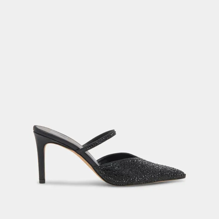 Mules and Clogs Shop Dolce Vita Kanika Crystal Heels Black Metallic Fabric Black Metallic Fabric Mules and Clogs Shop Dolce Vita Kanika Crystal Heels Black Metallic Fabric Black Metallic Fabric