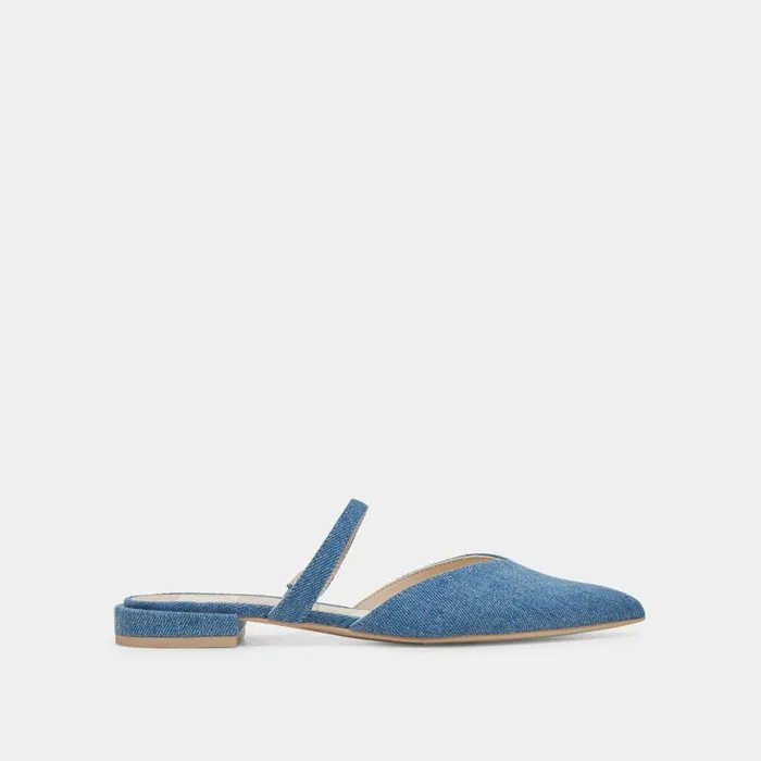 Mules and Clogs Shop Dolce Vita Kanika Flats Blue Denim Blue Denim