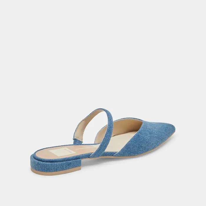 Mules and Clogs Shop Dolce Vita Kanika Flats Blue Denim Blue Denim