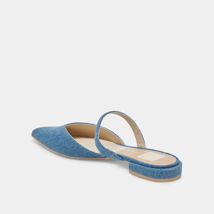 Mules and Clogs Shop Dolce Vita Kanika Flats Blue Denim Blue Denim