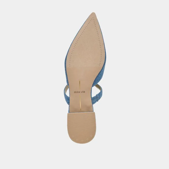 Mules and Clogs Shop Dolce Vita Kanika Flats Blue Denim Blue Denim