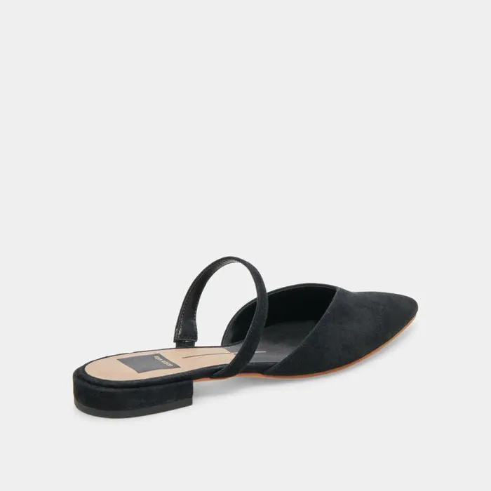 Mules and Clogs Shop Dolce Vita Kanika Flats Onyx Suede Onyx Suede