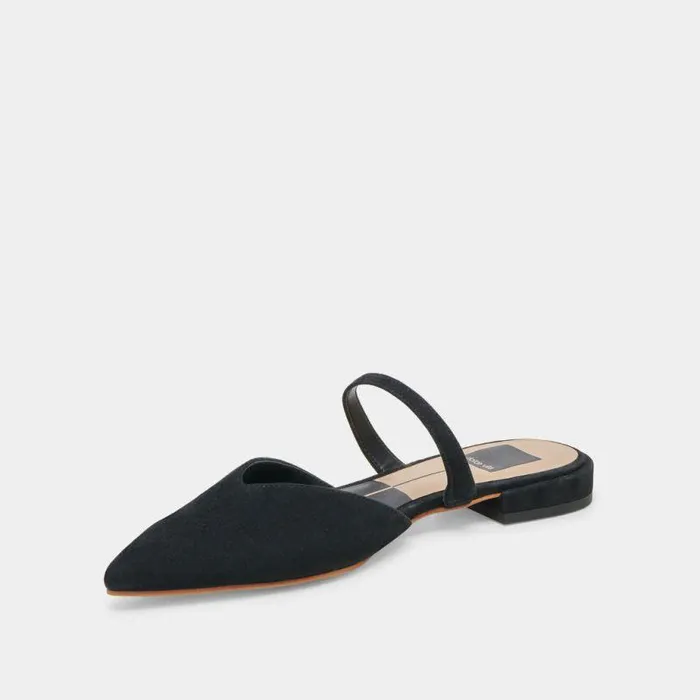 Mules and Clogs Shop Dolce Vita Kanika Flats Onyx Suede Onyx Suede