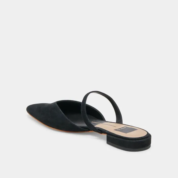 Mules and Clogs Shop Dolce Vita Kanika Flats Onyx Suede Onyx Suede