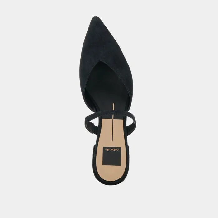 Mules and Clogs Shop Dolce Vita Kanika Flats Onyx Suede Onyx Suede