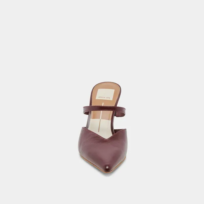Mules and Clogs Shop Dolce Vita Kanika Heels Burgundy Crinkle Patent Burgundy Crinkle Patent