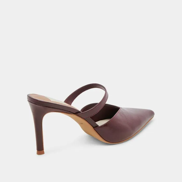 Mules and Clogs Shop Dolce Vita Kanika Heels Burgundy Crinkle Patent Burgundy Crinkle Patent
