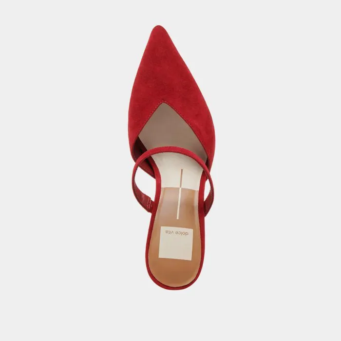 Mules and Clogs Shop Dolce Vita Kanika Heels Crimson Suede Crimson Suede