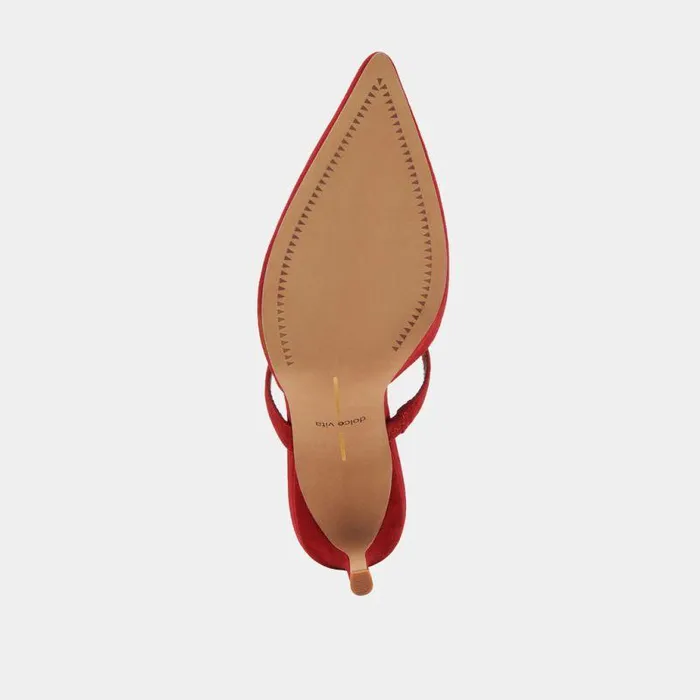 Mules and Clogs Shop Dolce Vita Kanika Heels Crimson Suede Crimson Suede