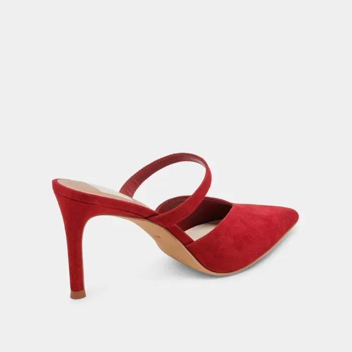 Mules and Clogs Shop Dolce Vita Kanika Heels Crimson Suede Crimson Suede
