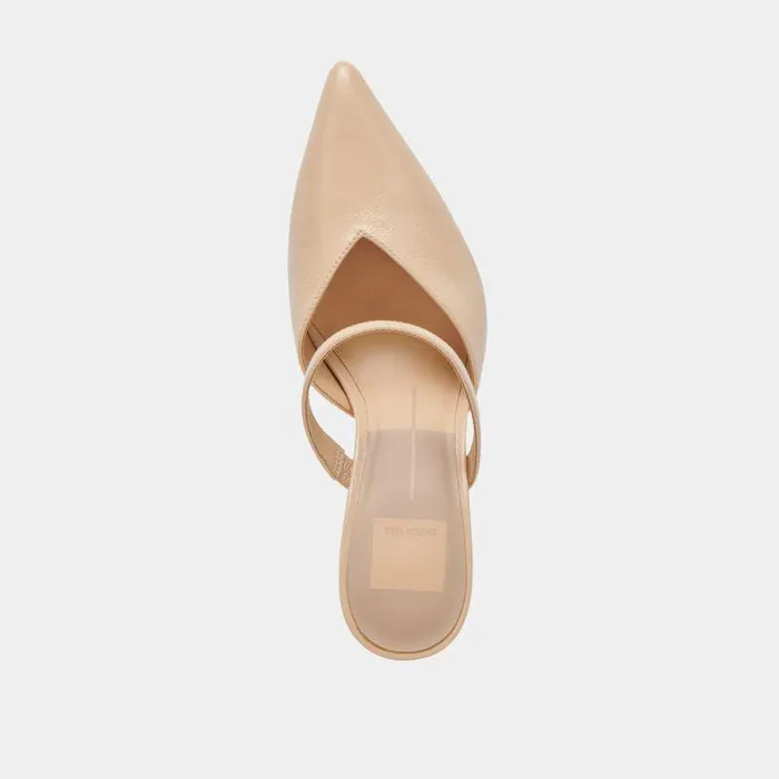 Mules and Clogs Shop Dolce Vita Kanika Heels French Vanilla Crinkle Patent French Vanilla Heels French Vanilla Crinkle Patent