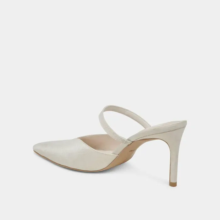 Mules and Clogs Shop Dolce Vita Kanika Heels Ivory Satin Ivory Satin