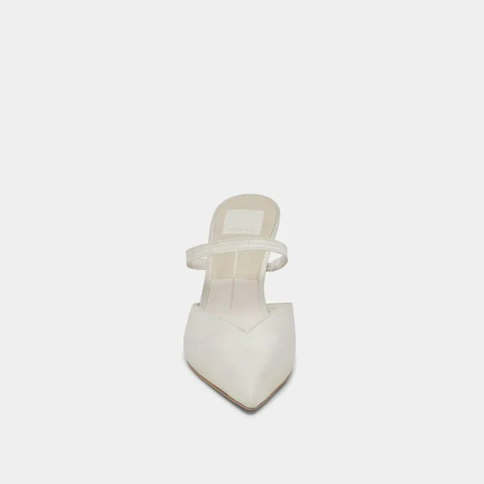 Mules and Clogs Shop Dolce Vita Kanika Heels Ivory Satin Ivory Satin
