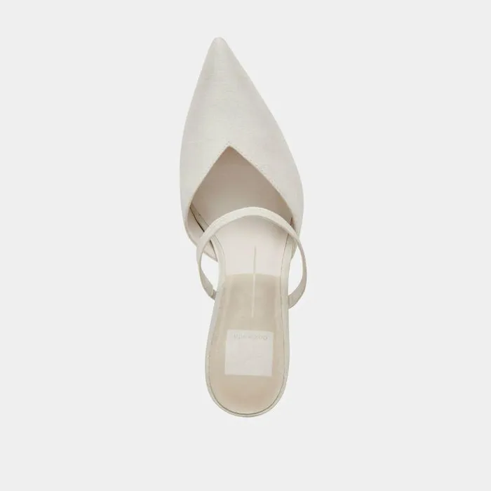 Mules and Clogs Shop Dolce Vita Kanika Heels Ivory Satin Ivory Satin