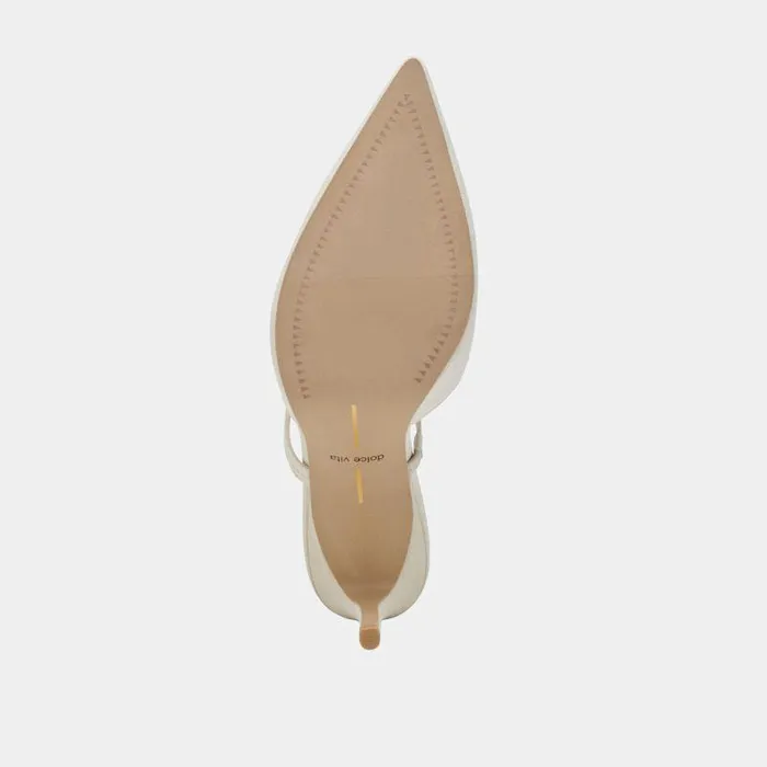 Mules and Clogs Shop Dolce Vita Kanika Heels Ivory Satin Ivory Satin