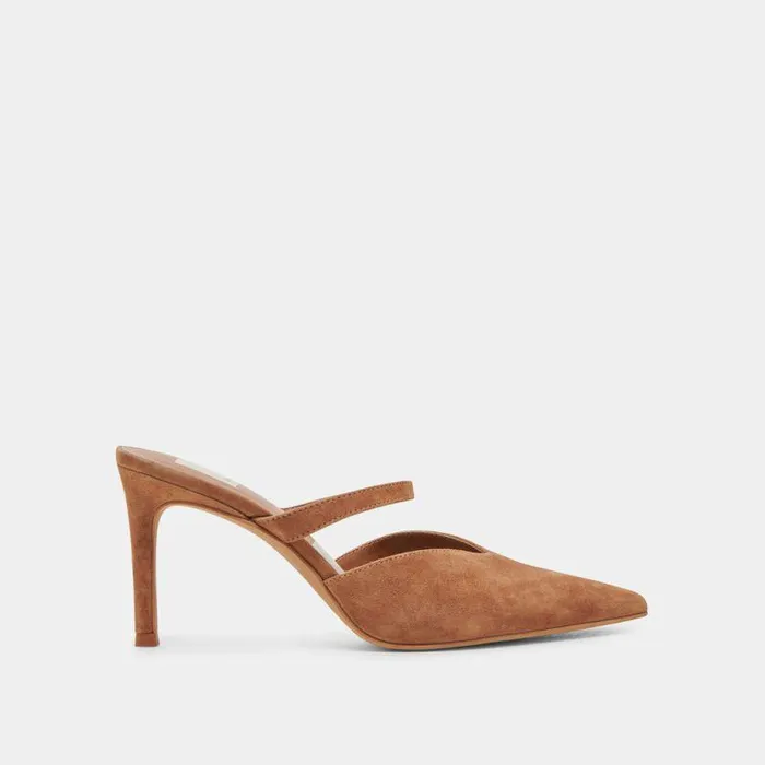 Mules and Clogs Shop Dolce Vita Kanika Heels Pecan Suede Pecan Suede