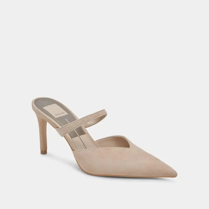Mules and Clogs Shop Dolce Vita Kanika Heels Taupe Suede Taupe Suede