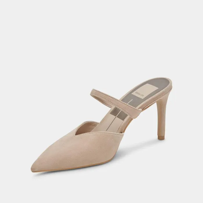 Mules and Clogs Shop Dolce Vita Kanika Heels Taupe Suede Taupe Suede
