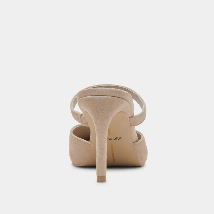 Mules and Clogs Shop Dolce Vita Kanika Heels Taupe Suede Taupe Suede