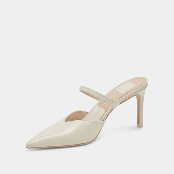 Mules and Clogs Shop Dolce Vita Kanika Heels White Crinkle Patent White Crinkle Patent