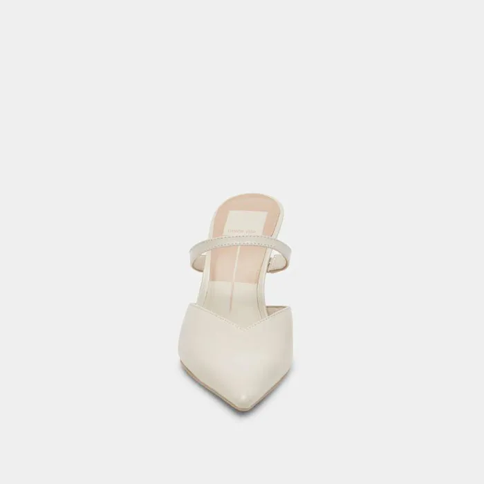 Mules and Clogs Shop Dolce Vita Kanika Heels White Crinkle Patent White Crinkle Patent