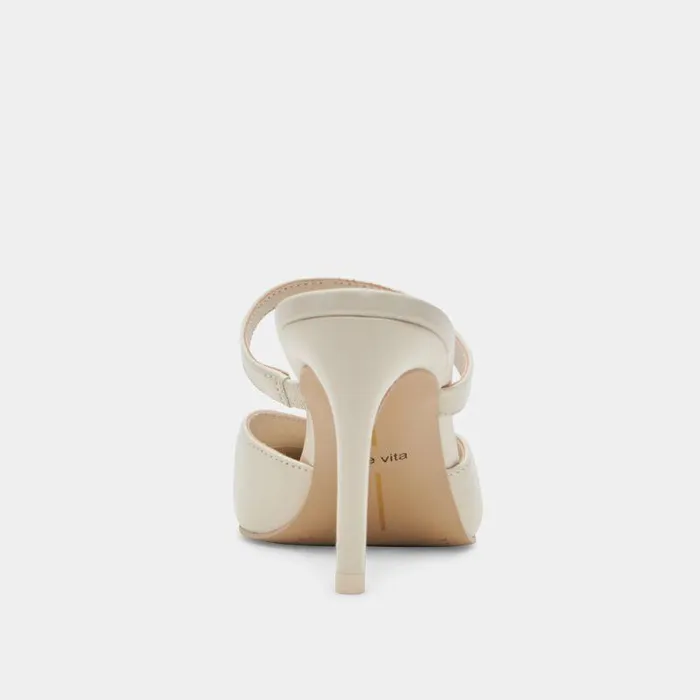 Mules and Clogs Shop Dolce Vita Kanika Heels White Crinkle Patent White Crinkle Patent