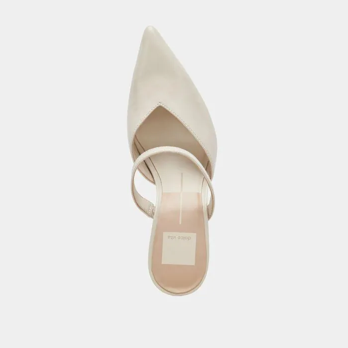 Mules and Clogs Shop Dolce Vita Kanika Heels White Crinkle Patent White Crinkle Patent