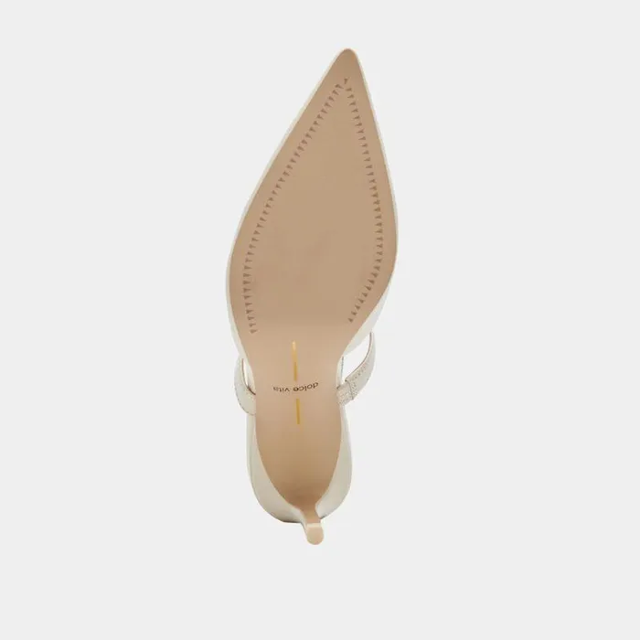 Mules and Clogs Shop Dolce Vita Kanika Heels White Crinkle Patent White Crinkle Patent