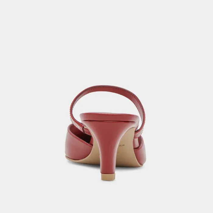 Mules and Clogs Shop Dolce Vita Kanika Mid Heels Red Crinkle Patent Red Crinkle Patent